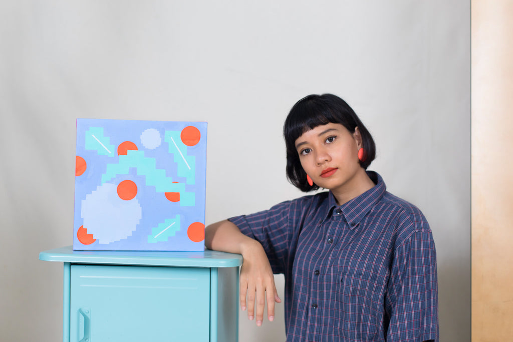 Purple & Navy Boxy Check Shirt