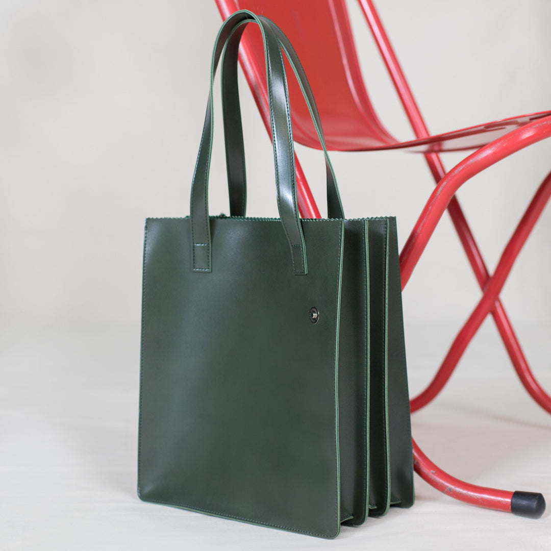 Dark Green Tote Bag