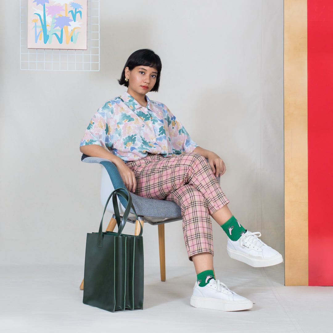 Dark Green Tote Bag