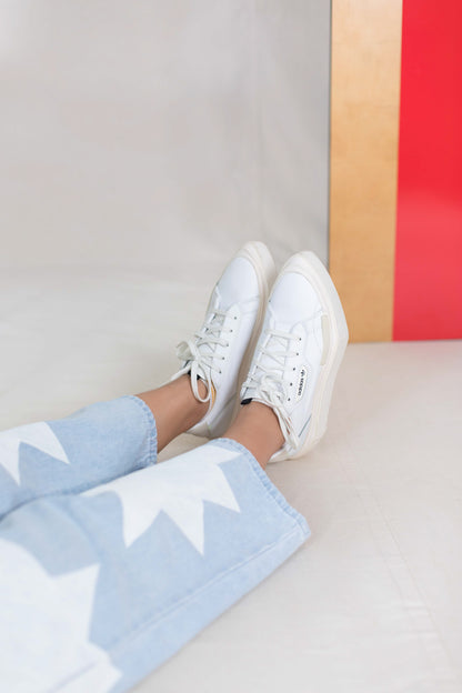 Adidas Sleek Platform Shoes in Cloud White