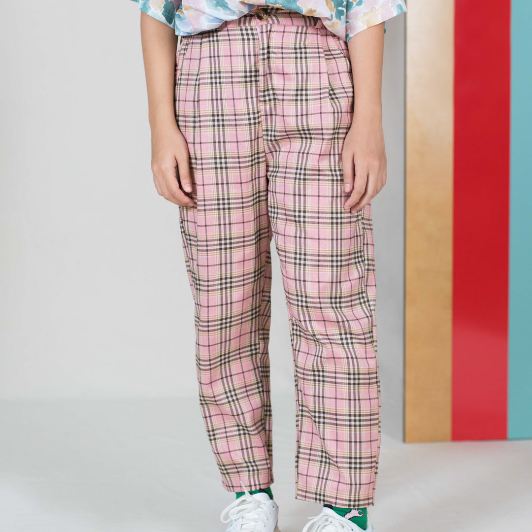 Checkered Pink Trousers